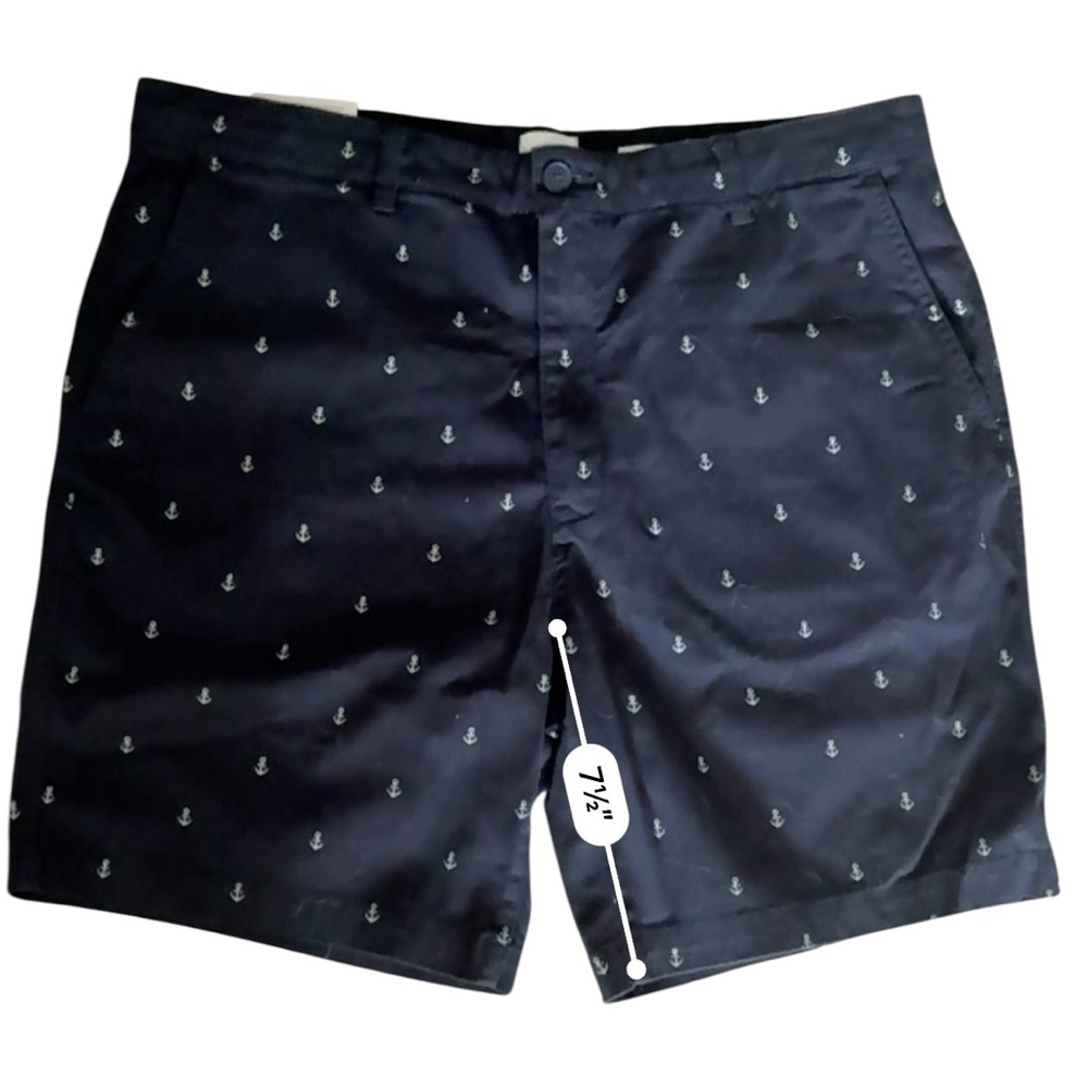 H&M Navy Blue Shorts with Embroidered Anchor Pattern - Picture 4 of 5